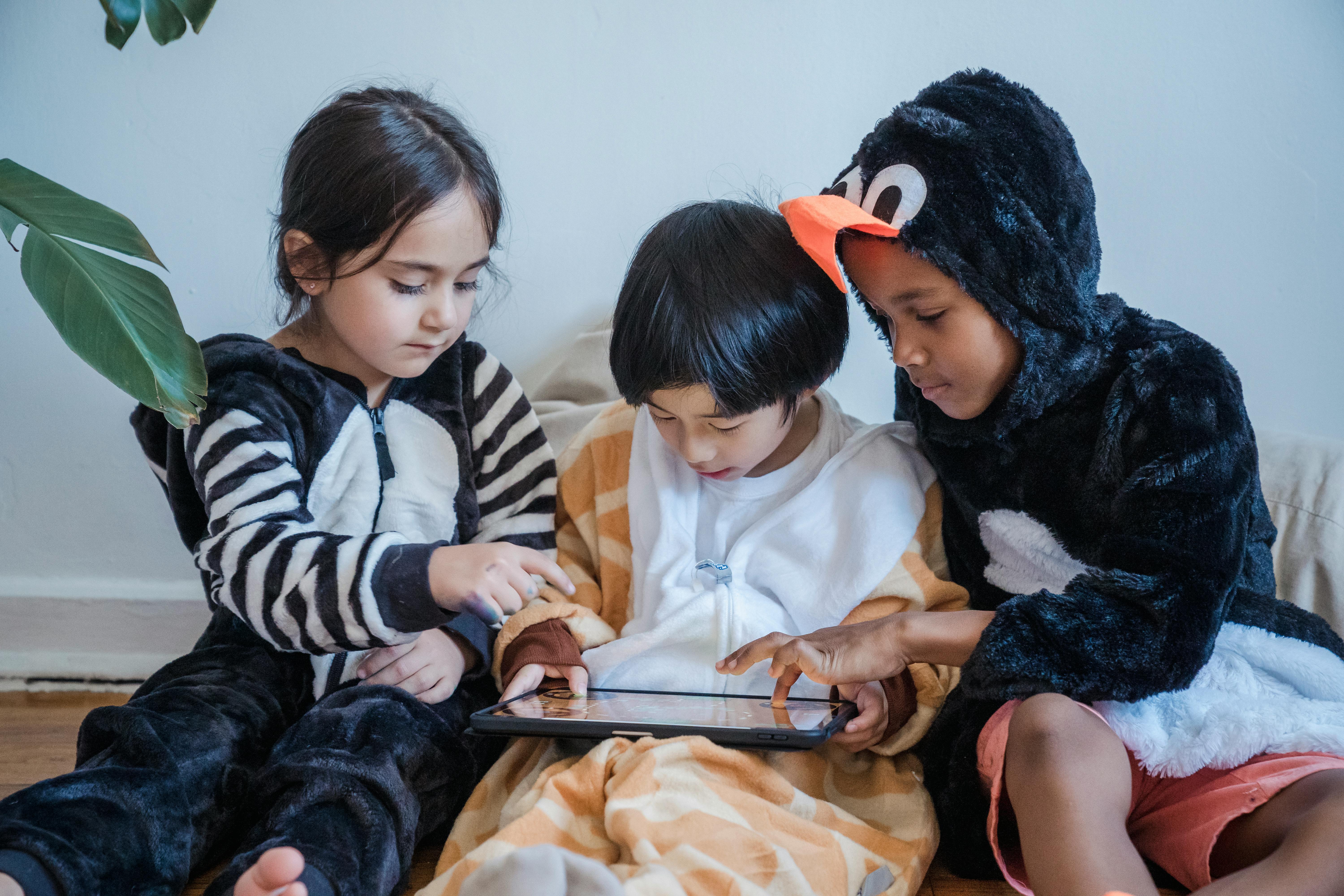 Kids Playing on a Tablet